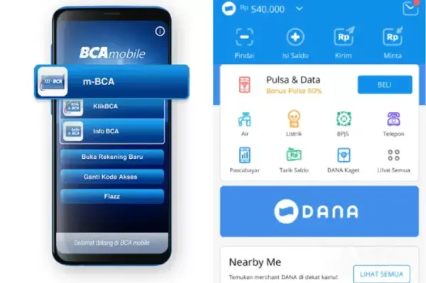 cara transfer bca ke dana lewat m banking