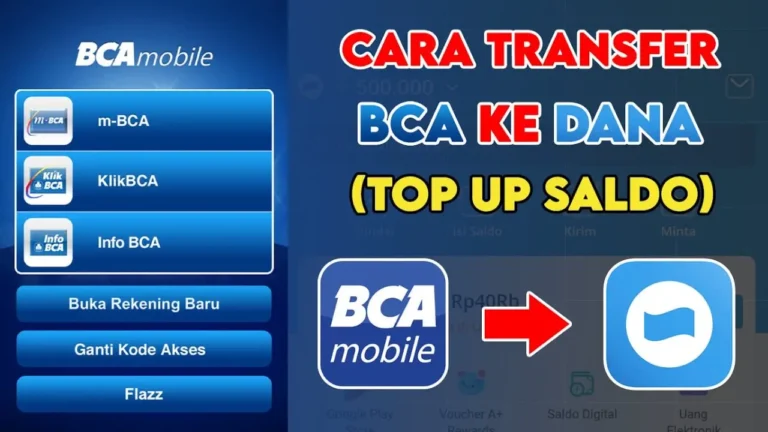 panduan cara transfer bca ke dana